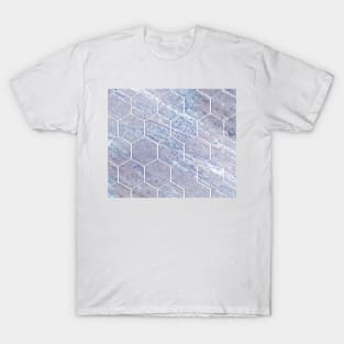 Botanico Porpora - purple marble hexagons T-Shirt